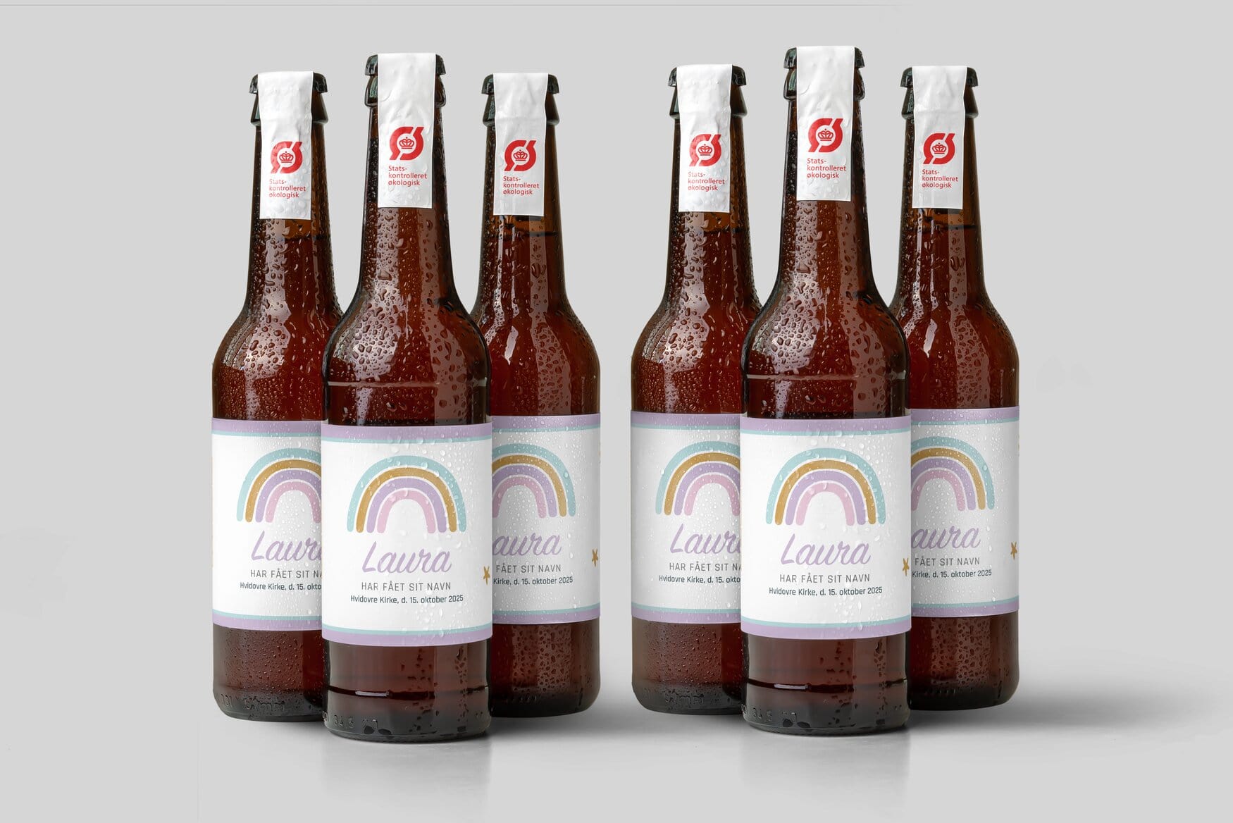 Barnedåb og navngivning - Øl med navn - pastel