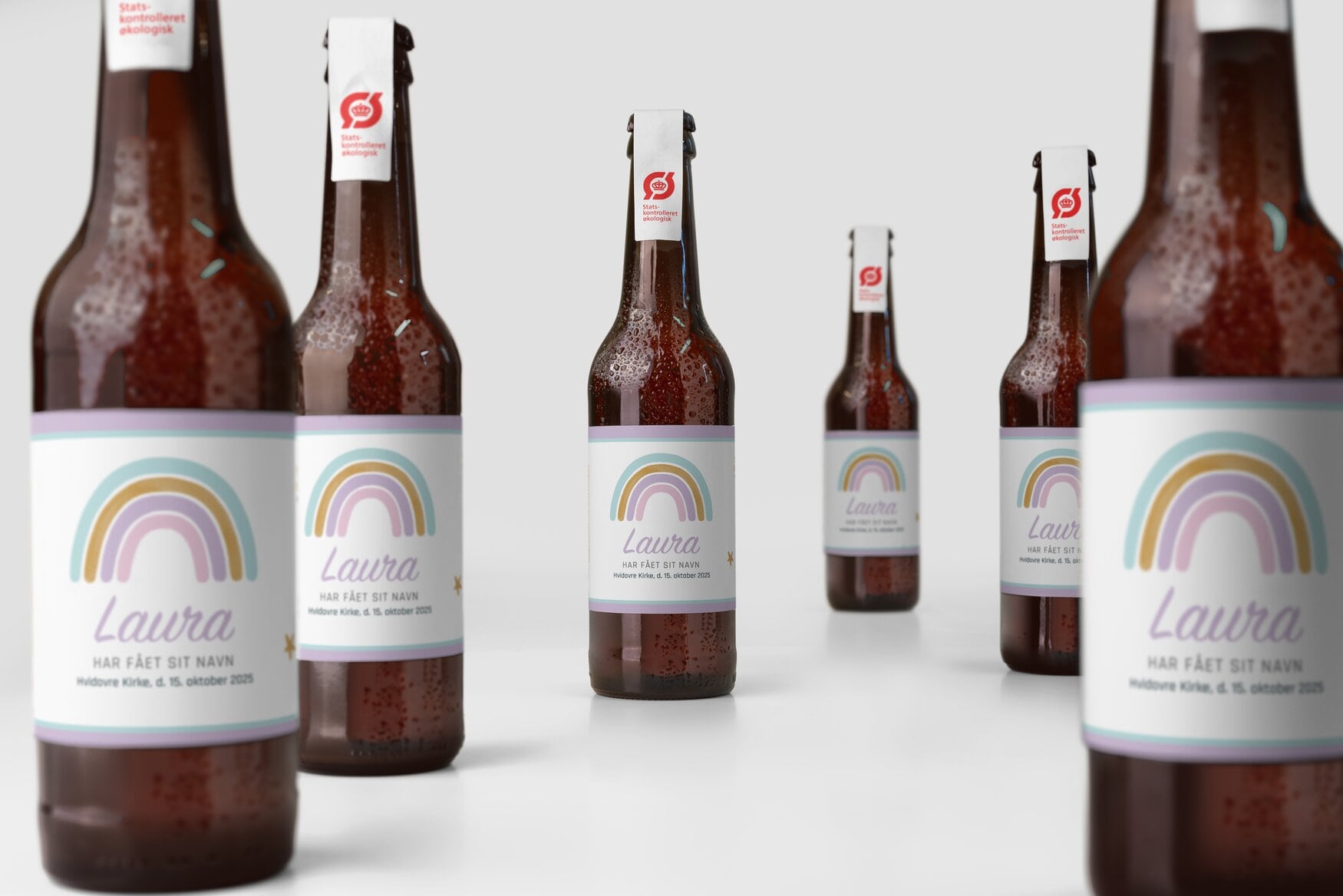 Barnedåb og navngivning - Øl med navn - pastel