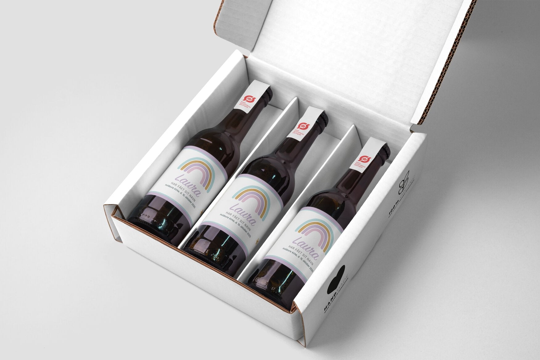 Barnedåb og navngivning - Øl med navn - pastel