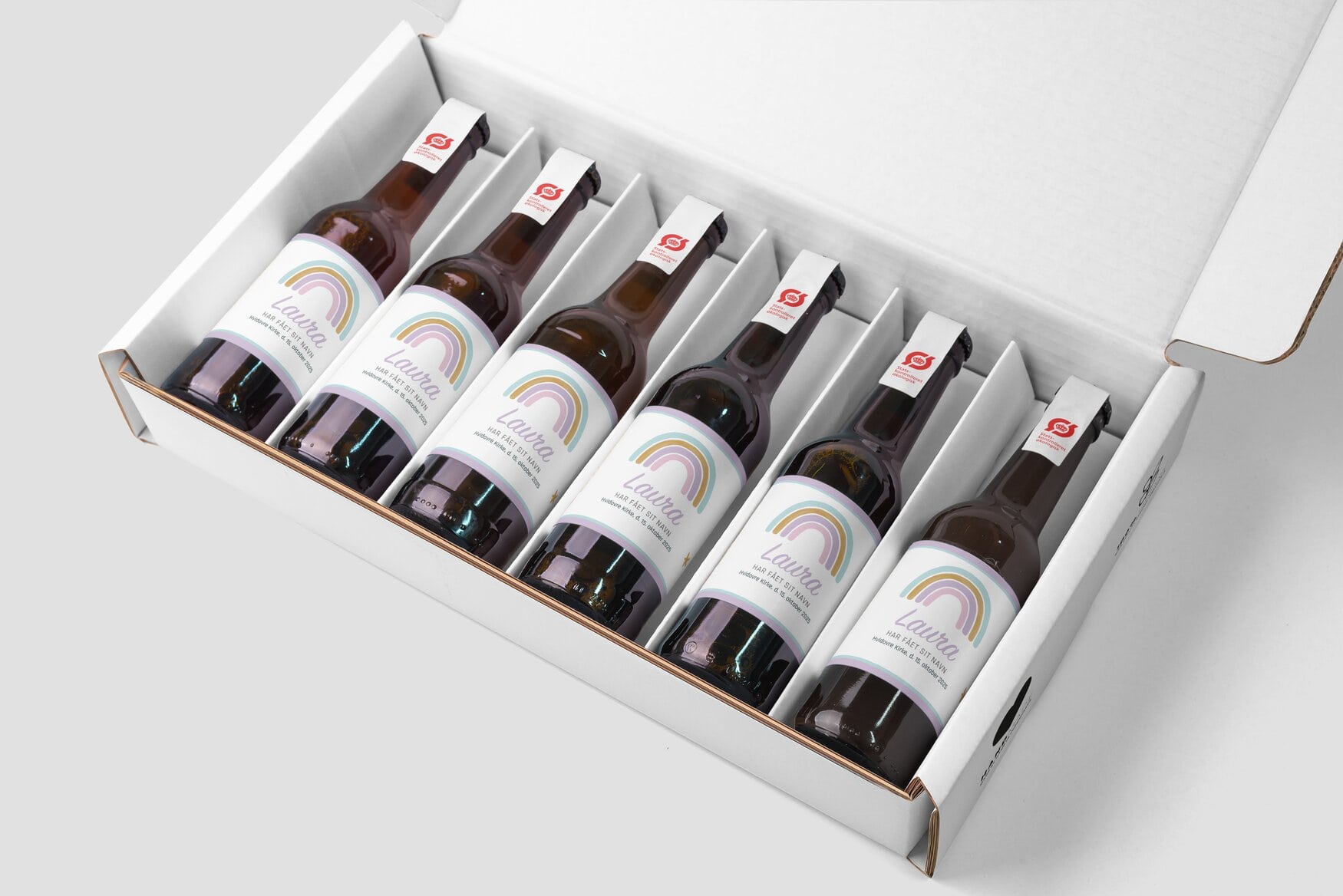 Barnedåb og navngivning - Øl med navn - pastel