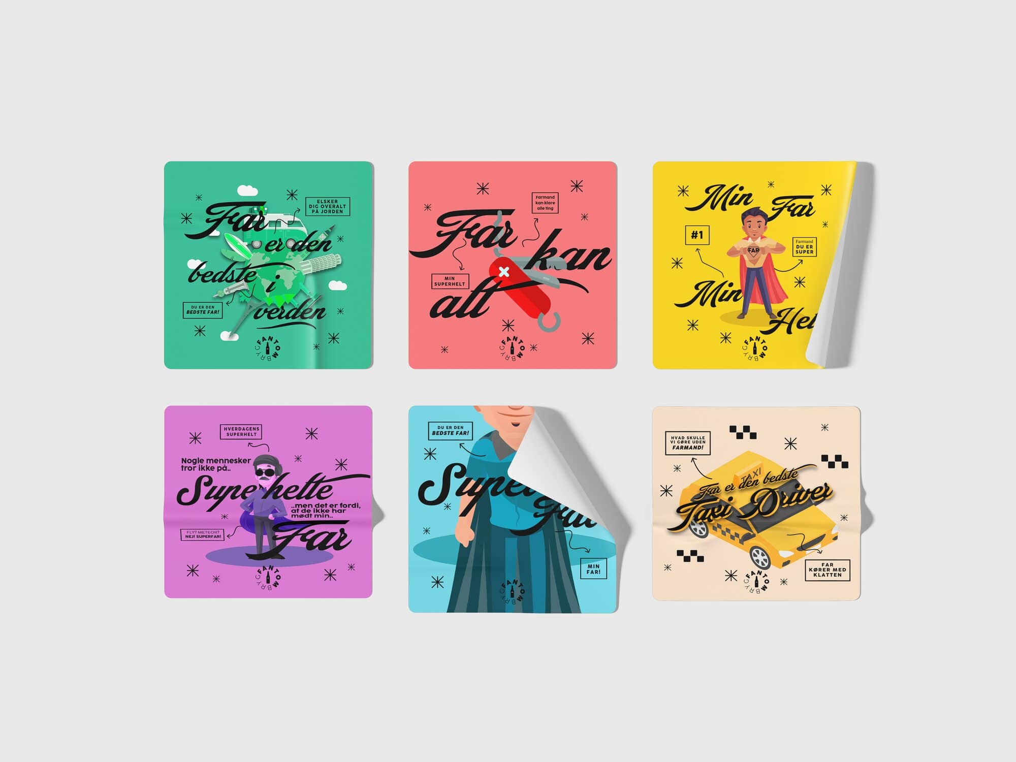 Fars Dag - SUPERFAR Sticker set
