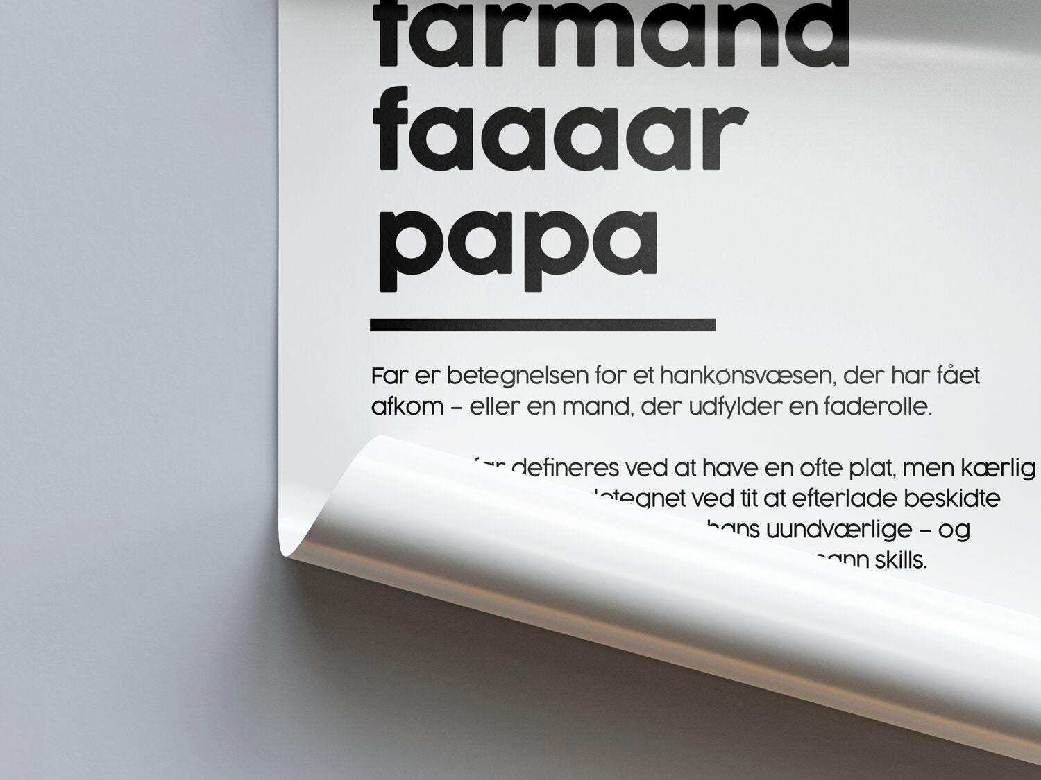 Fars Dag plakat - Definitionen af FAR