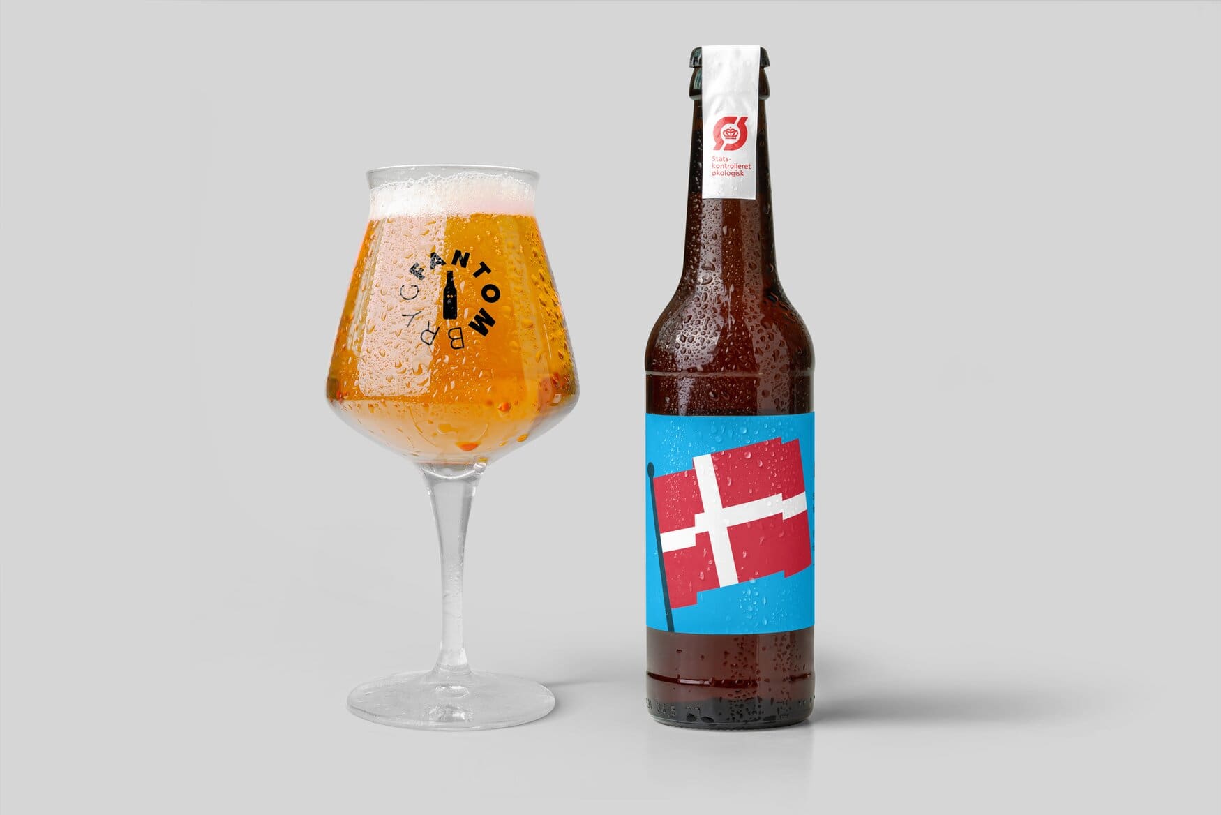 Flagrende flag med hilsen