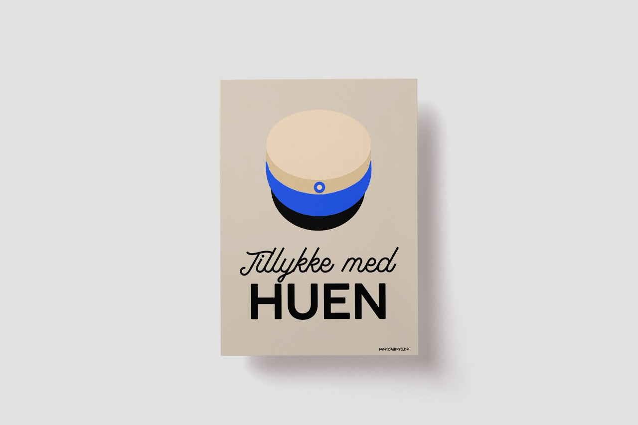 Blå Studenterhue – Premium Studenterkort (A5)