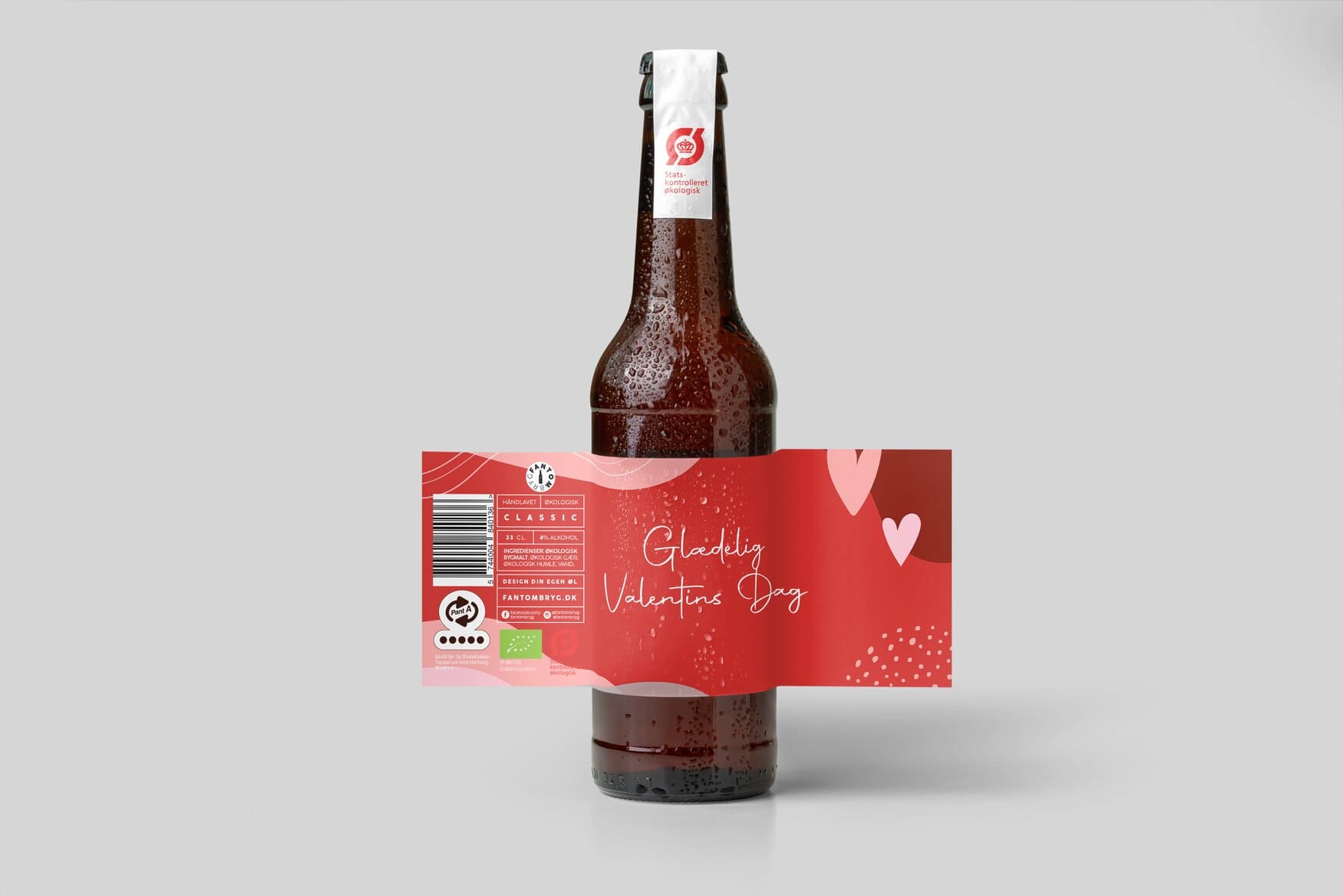Glædelig Valentinsdag øl med hilsen
