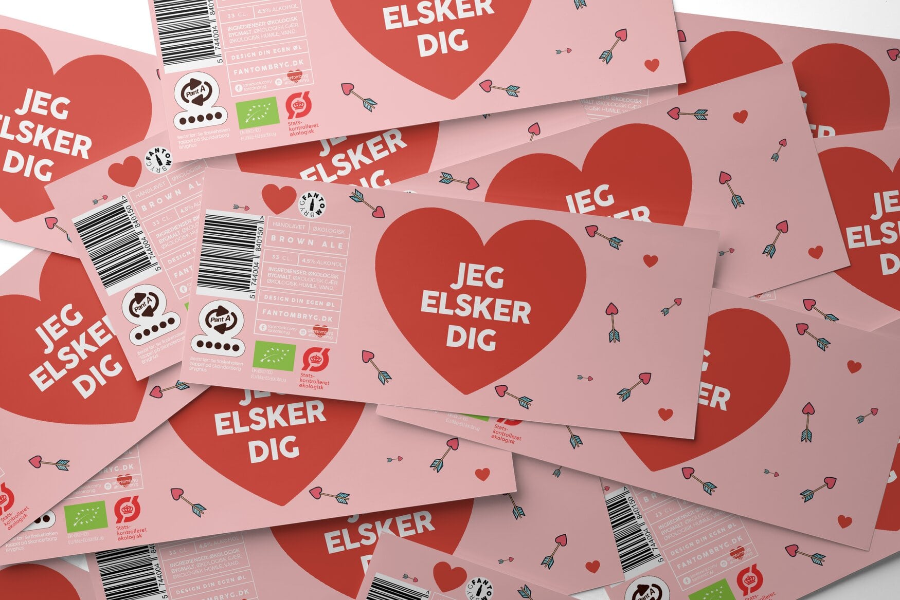 Jeg elsker dig øl med personlig hilsen