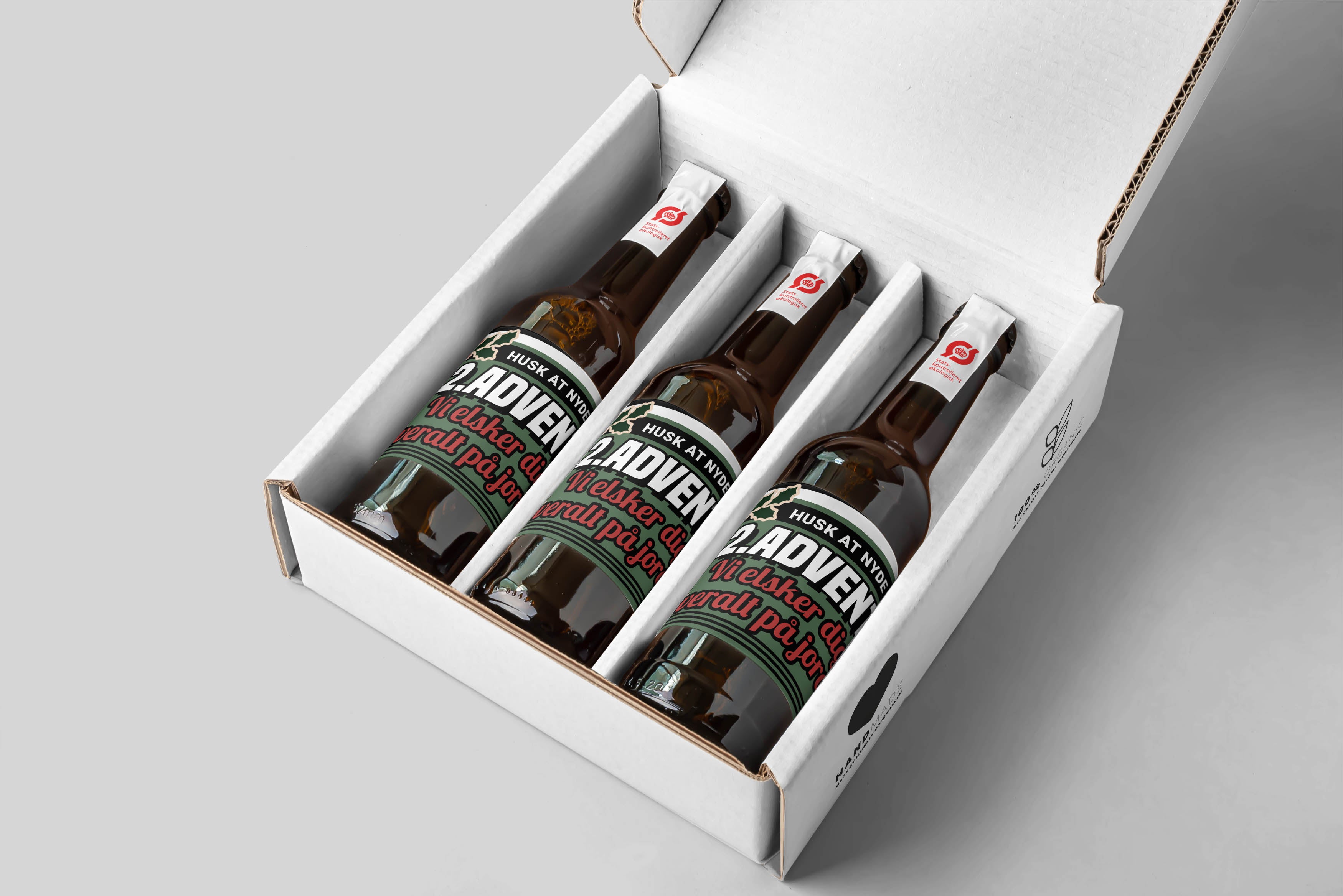 Personlig øl adventskalender - 12 unikke øl med billede &amp; tekst