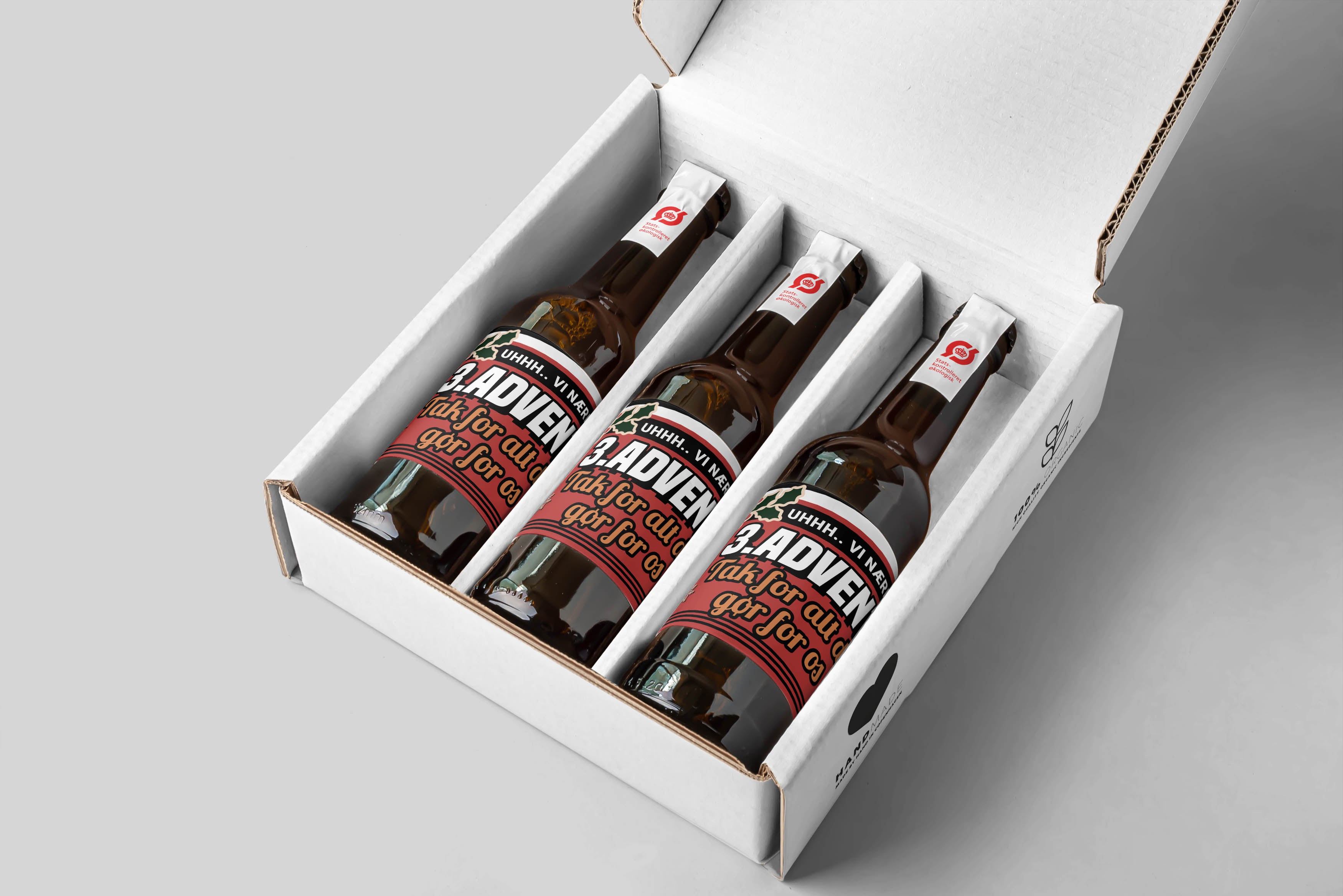 Personlig øl adventskalender - 12 unikke øl med billede &amp; tekst