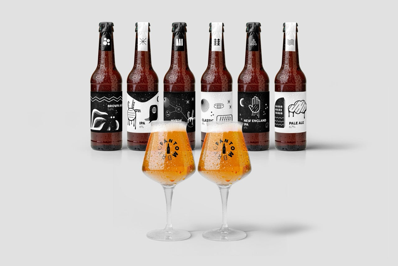 Ølgave med specialøl &amp; ølglas