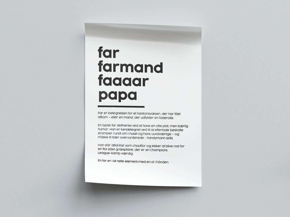 Fars Dag plakat - Definitionen af FAR