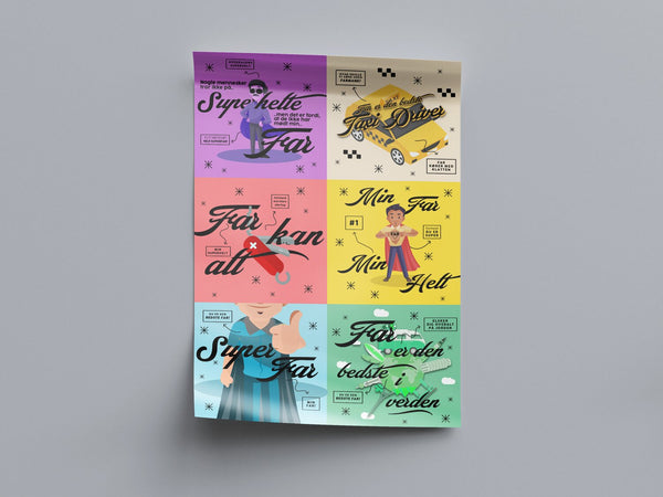 Fars Dag Plakat - Verdens Bedste Far