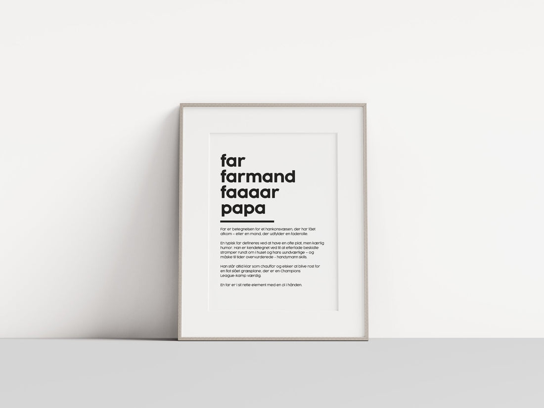 Fars Dag plakat - Definitionen af FAR