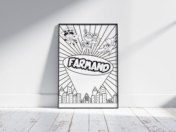 Fars dag plakat - mal selv superhelt