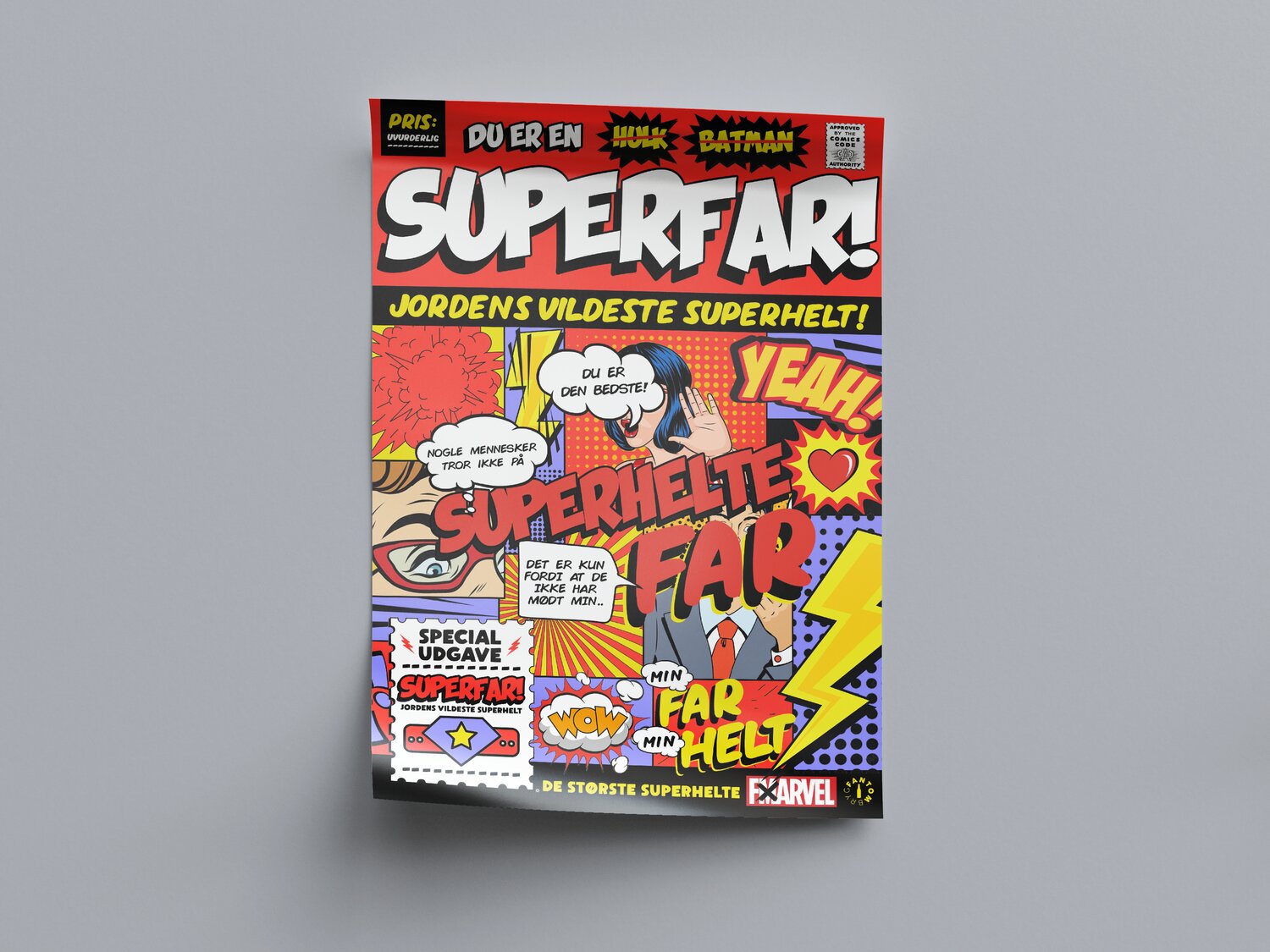 Fars Dag plakat - SUPERHELTEN