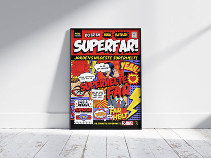 Fars Dag plakat - SUPERHELTEN