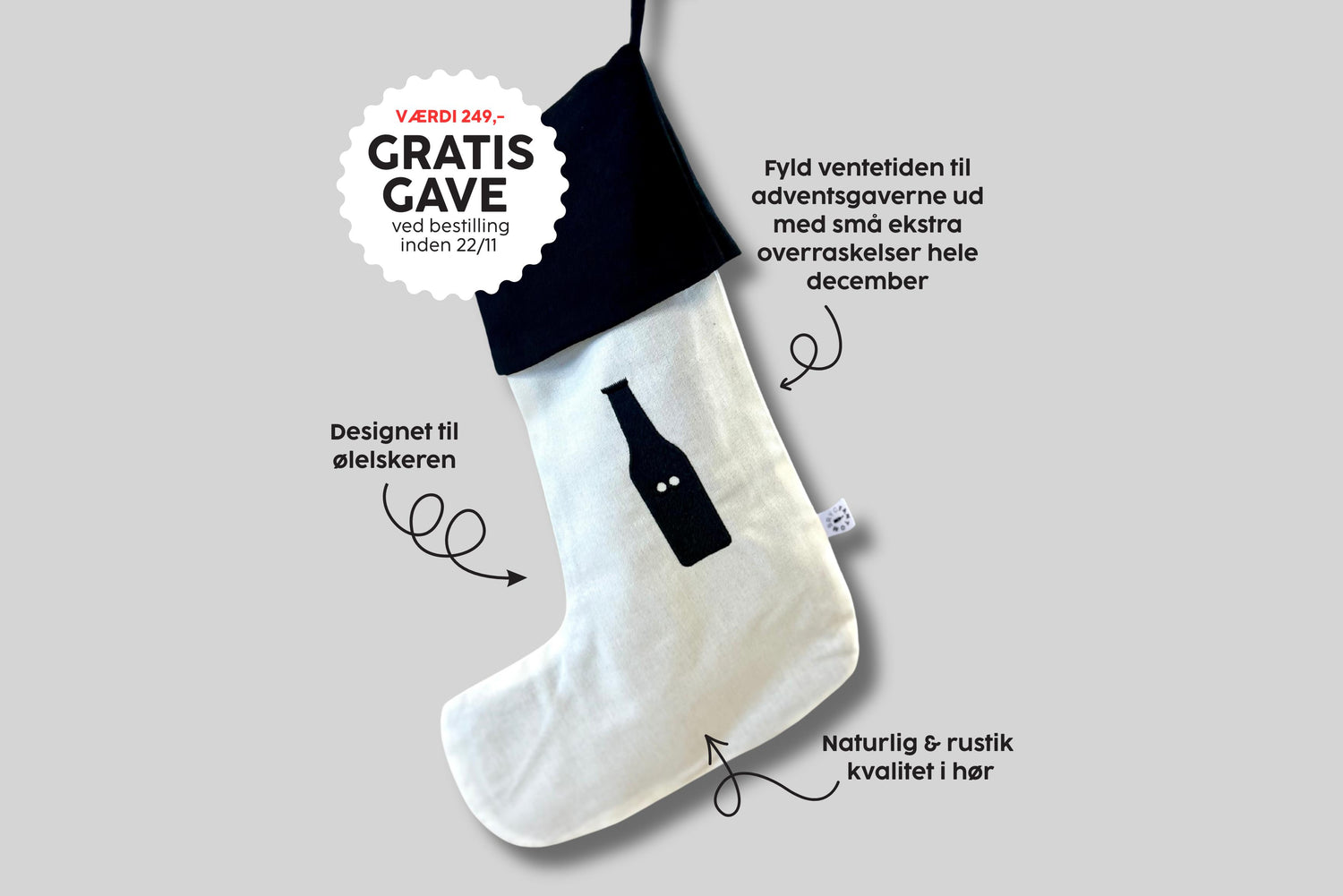 Personlig øl adventskalender - 12 unikke øl med billede &amp; tekst