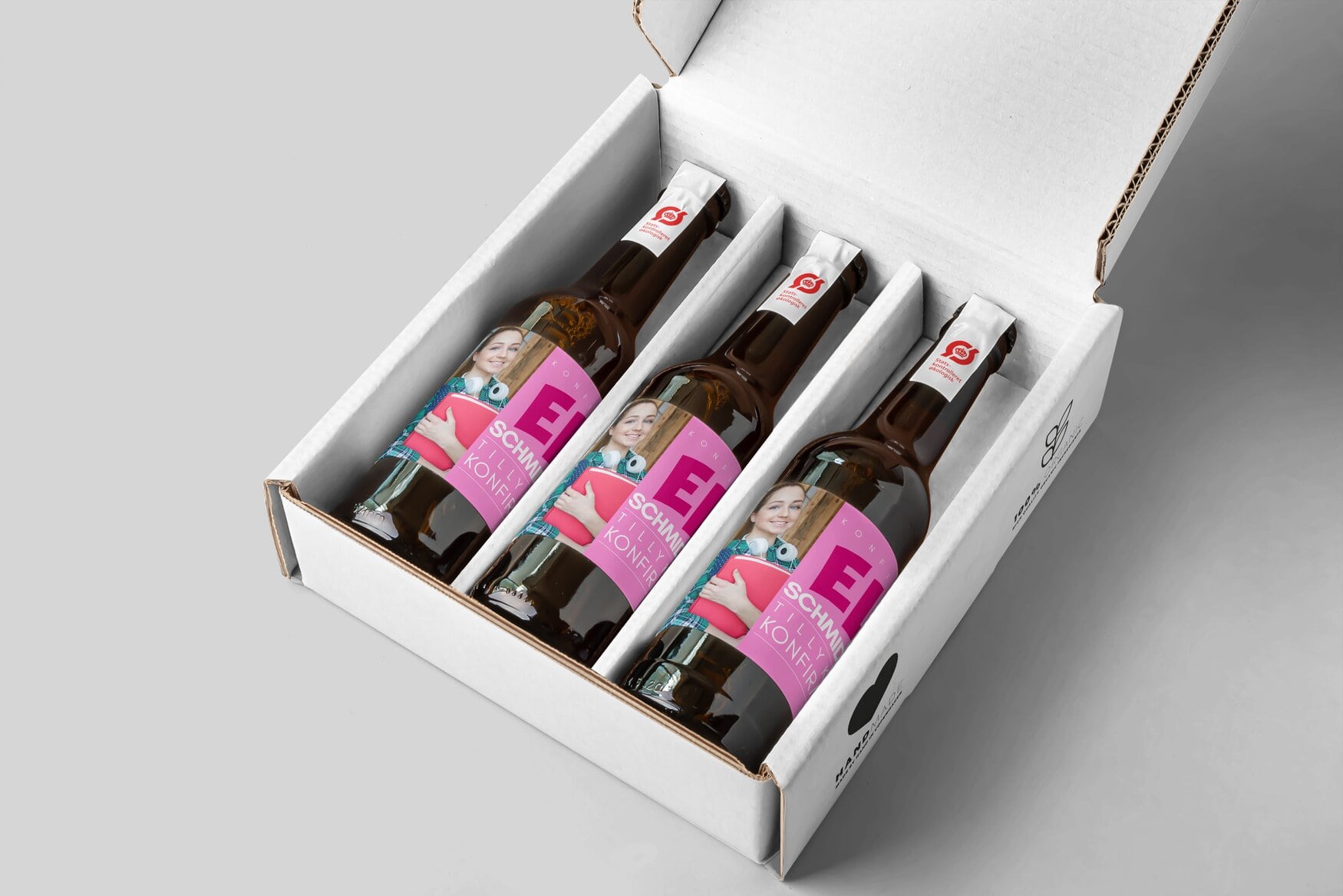 Konfirmation - Øl med billede og navn - PINK