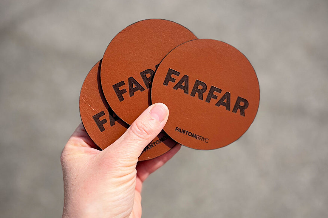 FARFAR - Håndlavet ølbrik i kernelæder